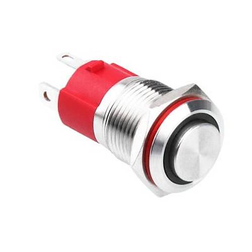 16D-G1Z-E 16mm kk Anahtarl Ikl Metal Buton - Beyaz