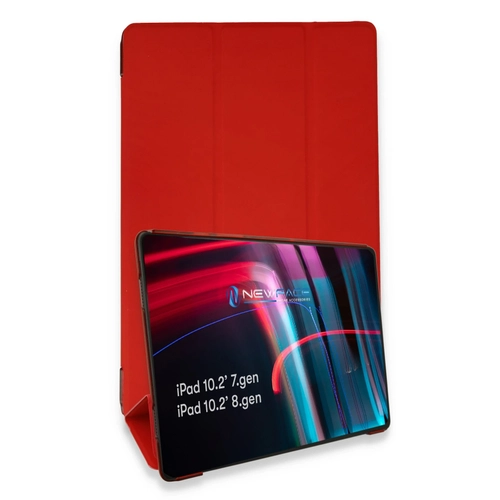 Newface iPad 10.2 (7.nesil) Klf Tablet Smart Klf - Krmz