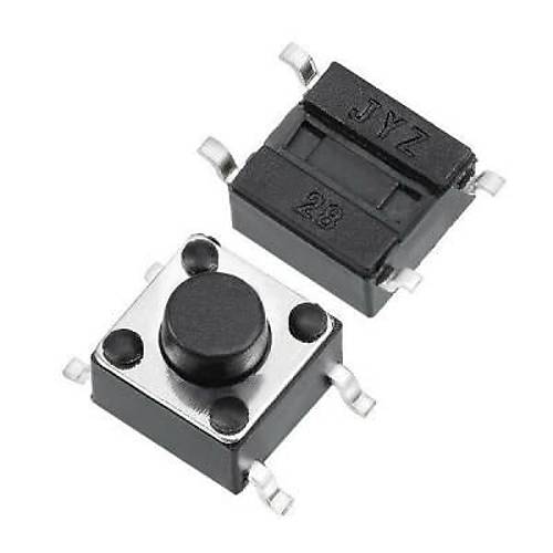 6x6x5mm 4 Pinli SMD Push Buton - Tact Switch