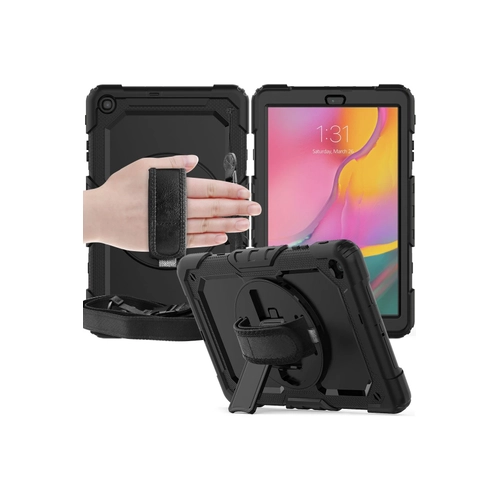 Newface Samsung Galaxy T510 Tab A 10.1 Klf Pars Tablet Kapak - Siyah