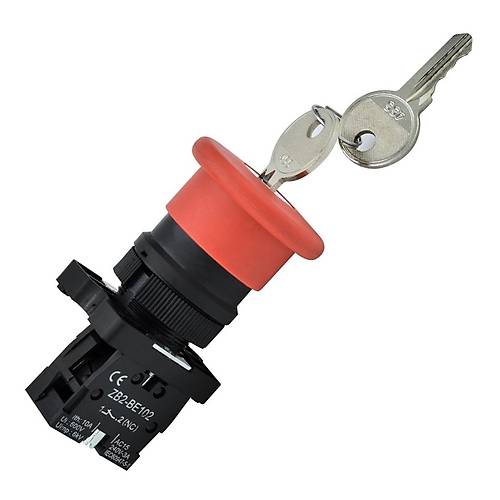 Gwest BZ-01ZA 22mm Kalc Acil Stop Anahtarl Mantar Buton 1NC