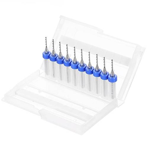 1.1mm PCB Matkap Ucu Seti - 10 Adet (Kutulu)