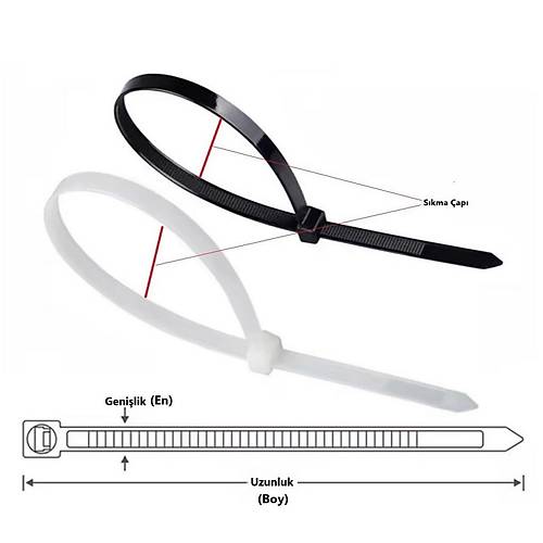 GWEST Kablo Ba GT 250 I 250x3,6mm Beyaz (100 adet)