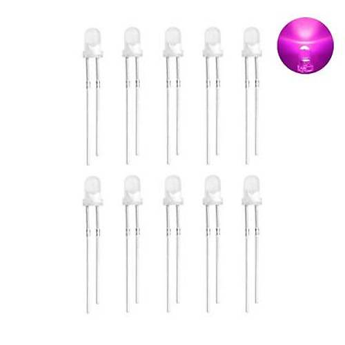 3mm effaf Pembe Led Paketi - 10 Adet