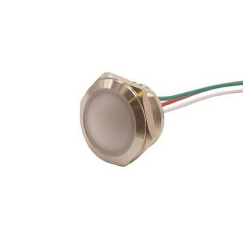 19L-P1/RG+ 19mm 12-24V Kablolu Metal Sinyal Lambas - 2 Renk Anot