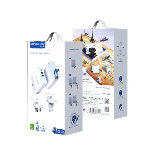 Konfulon C56Q 2 USB Type-C 3.0 Quick PD 30W Seyahat arj Cihaz