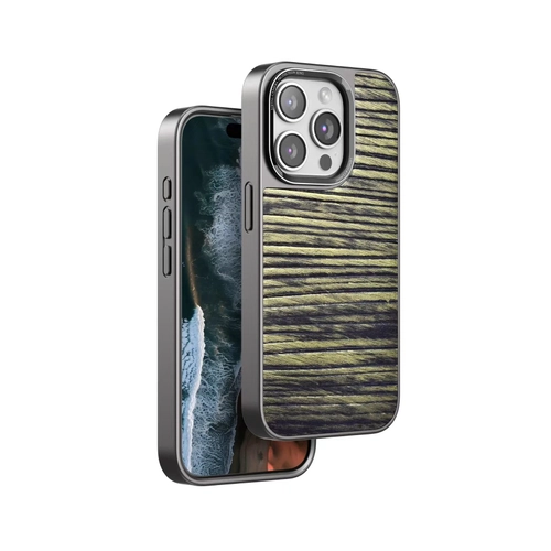 Venco iPhone 15 Pro Wave Kapak - Koyu Kahve