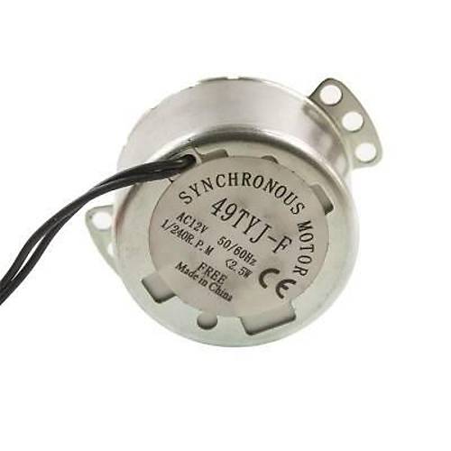 49TYJ-F AC 12V 1/240 RPM 2.5W Senkron Motor