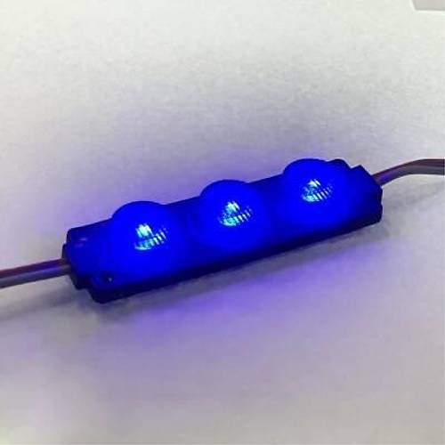 3W Mercekli Modl 3'l Led - Mavi 12V
