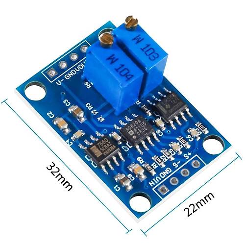 AD620 Yksek Hassasiyetli Mikrovolt Sinyal Kuvvetlendirici Modl DC 12V