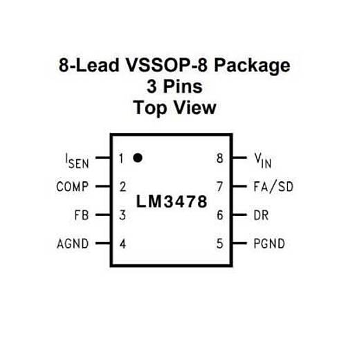 LM3478MM/NOPB TSSOP8 - Kontrol Entegresi