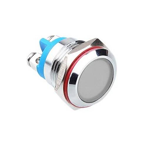 16L-P1 16mm 12-24V Metal Sinyal Lambas - Beyaz