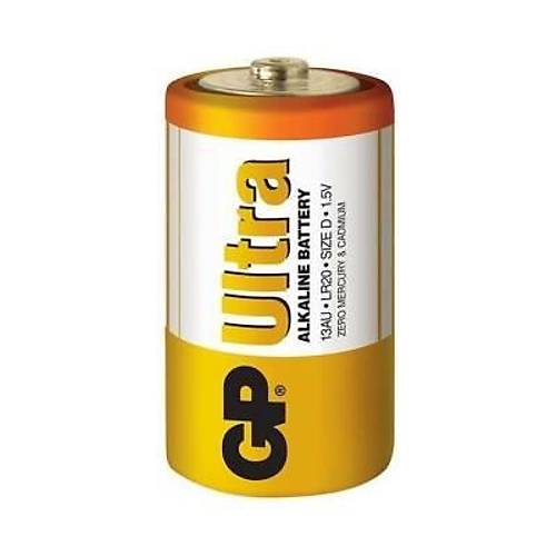 GP Ultra 2'li LR20 D Size Alkalin Pil - GP13AU