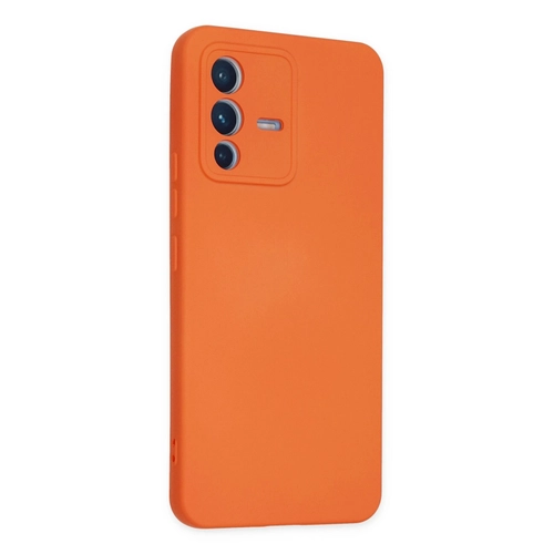Newface Vivo V23 5G Klf Nano ii Kadife Silikon - Turuncu