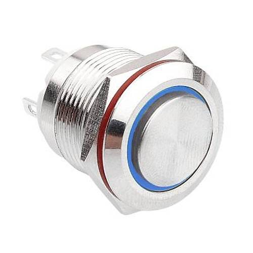 19H-G1-E 19mm kk Yayl Ikl Metal Buton - Mavi