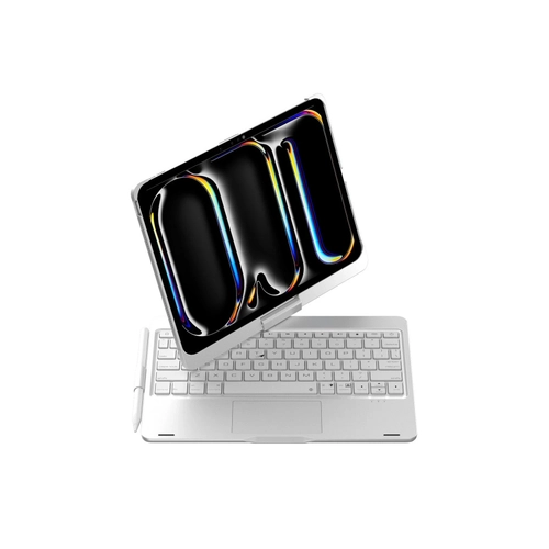 Newface iPad Pro 11 (2024) F11 ATS Klf Magic Dnen Klavyeli Tablet Klf - Gm