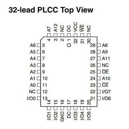 28C64 - PLCC32 EEPROM Entegresi