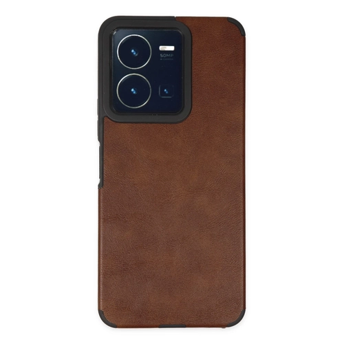 Newface Vivo Y35 Klf Loop Deri Silikon - Kahverengi