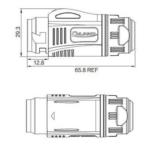 BD-24-C03PE-23-001A 3-Pin Su Geirmez Konnektr - Erkek