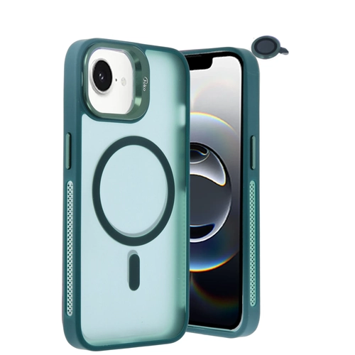 Joko iPhone 16E Flet Lens Magsafe Kapak - Koyu Yeil