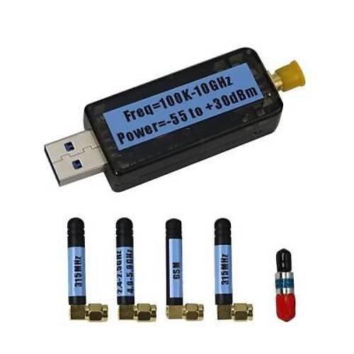 USB RF G ler V3.0 100K-10GHz Ekranl RF Power Meter