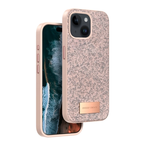 Onegif iPhone 14 Bright Simli Kapak - Pembe
