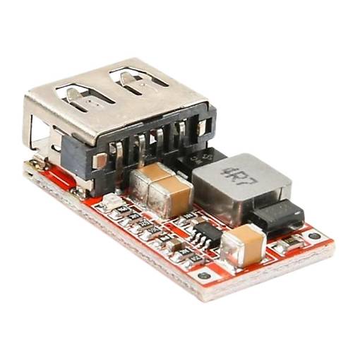 6-24V Giri - 5V 3A k DC-DC USB Gerilim Azaltc Modl %97.5 Verimlilik