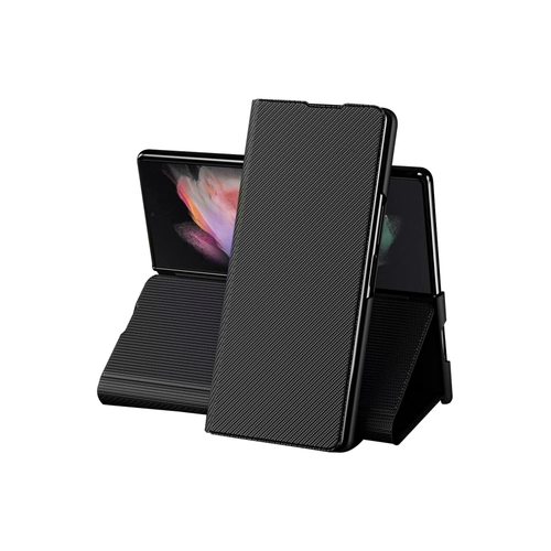 Newface Samsung Galaxy Z Fold 3 Klf Fold Karbon Kapak - Siyah