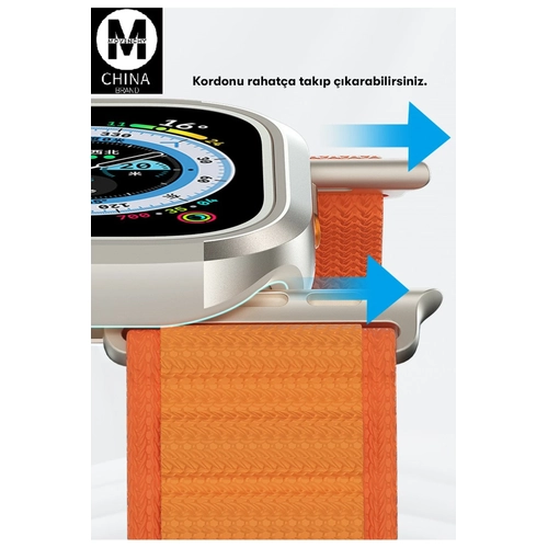 Movenchy Apple Watch Ultra 49mm MO-WT3 Alminyum Caml Kasa Ekran Koruyucu - Gold
