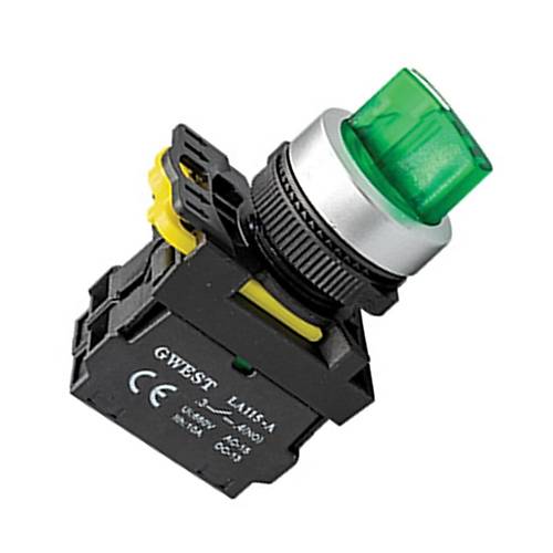Gwest A5-10XD 22mm 0-1 Yeil Led Ikl Kalc Mandal Buton 220V 1NO