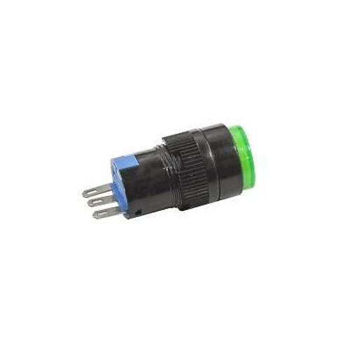 AB6-M 16mm 24V Yeil Yayl Buton
