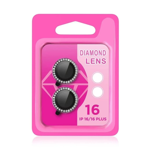Newface iPhone 16 Rock Metal Kamera Lens - Siyah