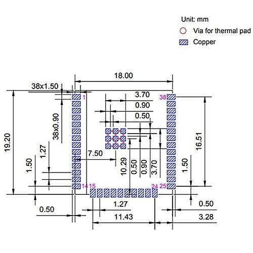 ESP32 WROOM 32U Wifi Bluetooth Modl