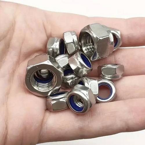 M22 Fiberli Somun elik Beyaz Kaplamal 6 Kalite DIN985