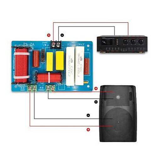 PA-2A 4-8? 450W 2 Yollu Hoparlr Crossover Ses Filtresi Frekans Blc