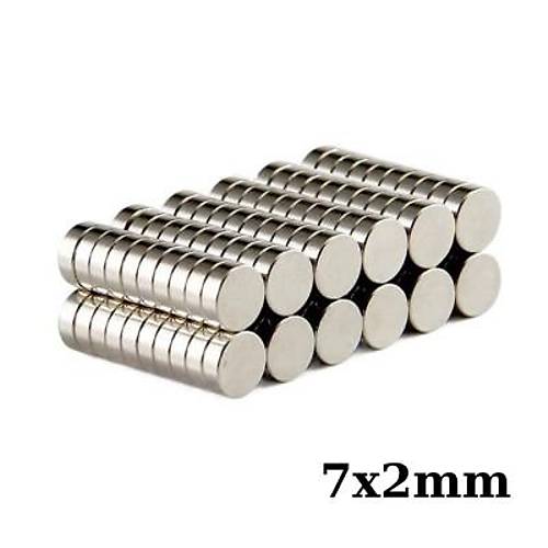 7x2mm Neodyum Gl Mknats - Neodim Magnet