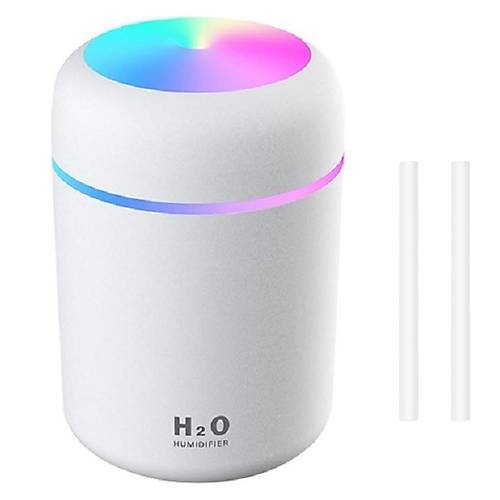 DivexRenkli Led Ikl Hava Nemlendirici USB Colorful Humidifier Beyaz H-17