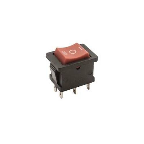 KCD1-5 ON-OFF-ON Anahtar 6-Pin - Krmz-Siyah
