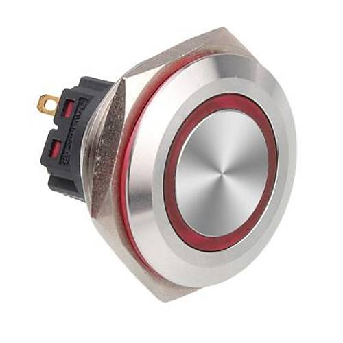 30B-P1Z-E 30mm Dz Anahtarl Ikl Metal Buton - Krmz