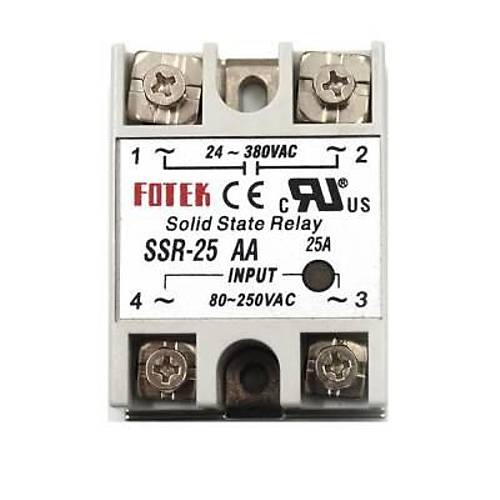 SSR-25AA Solid State Rle 25A - 80-250VAC Giri 24-380VAC k