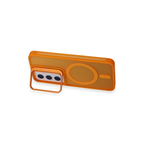Joko Samsung Galaxy S24 Flet Lens Magsafe Kapak - Turuncu
