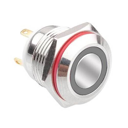 16H-P1-E 16mm Dz Yayl Ikl Metal Buton - Beyaz