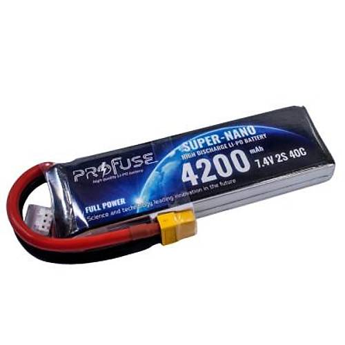 7,4V 2S 4200mAh 40C Lipo Batarya