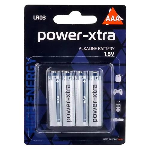 Power-Xtra AAA - LR03 Alkalin nce Kalem Pil 4'l Blister