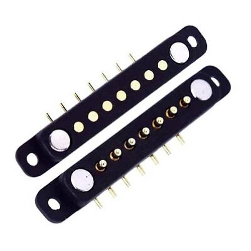 7-Pin 2.54mm 90C Pogo Pin Manyetik Konnektr Takm - Kulakl