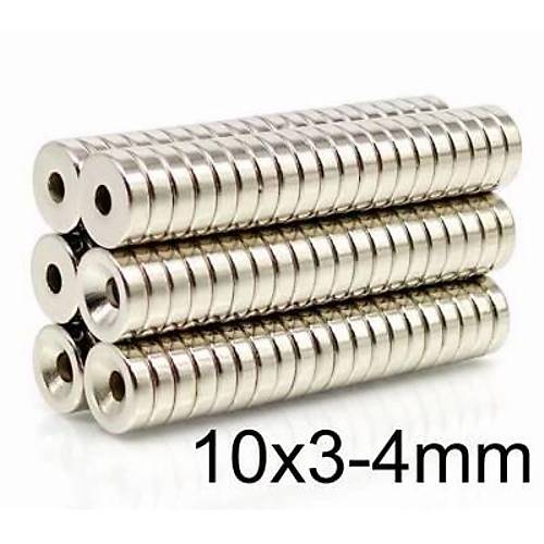 10X3-4mm Hava Delikli Neodyum Gl Mknats - Neodim Magnet