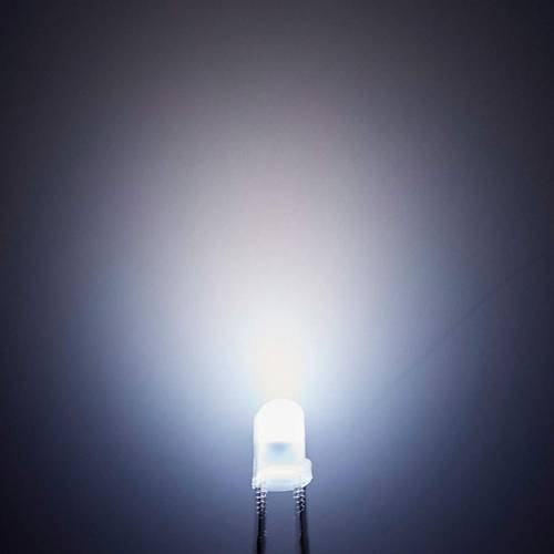3mm Led Beyaz Diyot Diffused 1 Adet