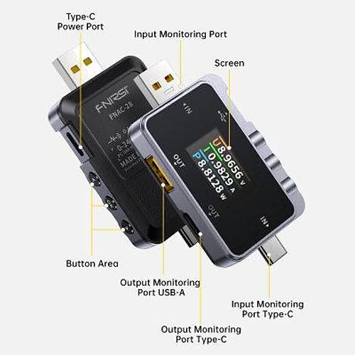 FNAC-28 2-in-1 Type-C+USB Test Cihaz