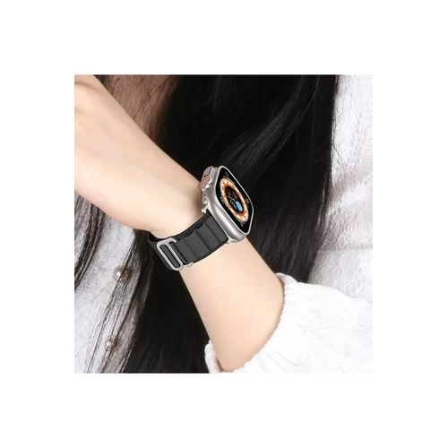 Newface Apple Watch 38mm Mountain Kordon - Beyaz-Krmz