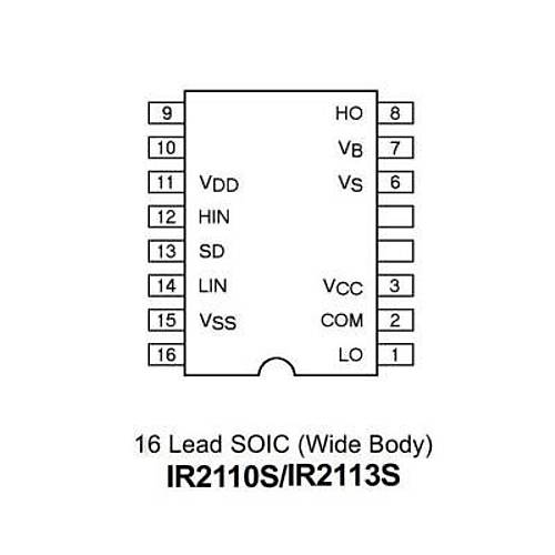 IR2110 SOIC-16 Smd Mosfet Src Entegresi